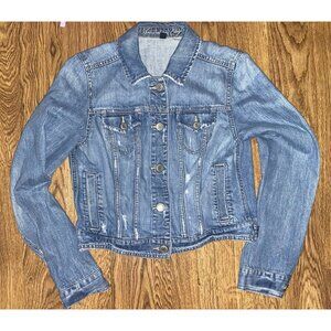 American Eagle Womens Blue Denim Jean Jacket Large